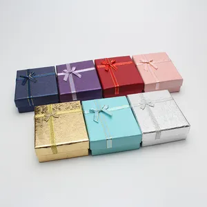 Hot Selling Novelty Design Most Popular Square Shape Jewelry Gift Box With Bowknot