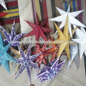 โคมไฟกระดาษดาวแบบผสมผสานเจ็ดตัวชี้แบบอินเดียโคมไฟดาวกระดาษคริสมาสต์ขายส่ง - Product Image 1