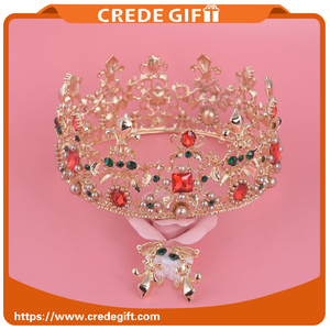 Mode De Mariage Accessoires Pour la Mariée Grand Pageant Strass Couronne De Mariée - Product Image 1