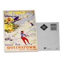 Neues Produkt New Zealand Queens town maßge schneiderte touristische Souvenir postkarte, Coronet Peak Postkarte