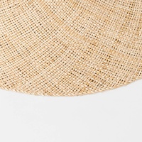 Topi Jerami Bao Polos Berkualitas Mewah Khusus, Sombrero Alami, Topi Pelindung Matahari Bertepi Lebar untuk Pantai, Bepergian, dan Acara Resmi