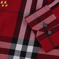 Kemeja Lengan Panjang Katun Pria, Dress Pas Badan Kancing Bawah 100%