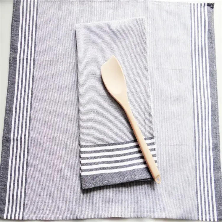 新しい北欧スタイルの綿糸染めストライプナプキンキッチンタオル小さなテーブルクロス
