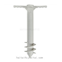 Ancre de parapluie de couleur blanche, sautoir de plage en plastique solide, OEM et personnalisé