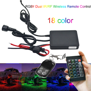 Universal RGB <strong>RF</strong> Remote Music <strong>Controller</strong> for Motorcycle Auto LED Lighting System