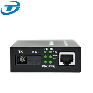 10/100m ethernet in fibra ottica coassiale media converter