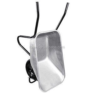 Carriola in Acciaio Zincato <span class=keywords><strong>FORENT</strong></span> WB6204-2 con Ruota Pneumatica Solida per Edilizia e Giardinaggio, Capacità 150kg, 85L - Product Image 2