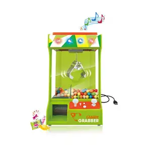 Chargement USB À Piles Bonbons Grabber Bureau Poupée B/O Bonbons Attrape Grue Machine avec Lumière LED et Musique -vert