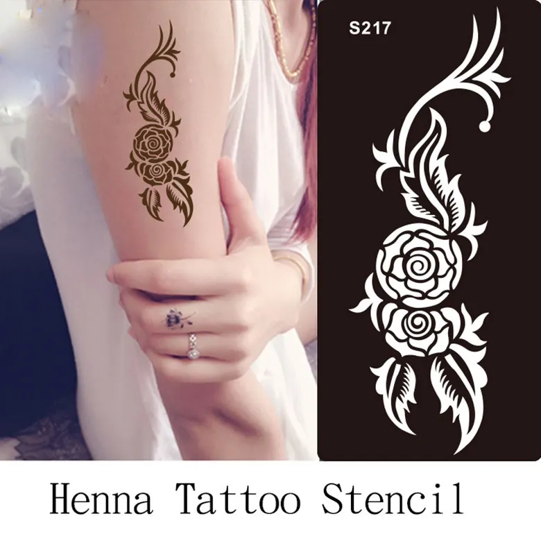 O mais popular corpo estêncil do tatuagem para tatuagem de henna