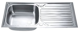 Au-dessus du Comptoir En Acier Inoxydable Simple Bol <span class=keywords><strong>Évier</strong></span> De Cuisine Avec Égouttoir GR-648 - Product Image 3