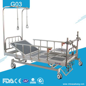 G03 Precio ortopédico médico médico de la cama de tracción del hospital <span class=keywords><strong>económico</strong></span> con cuatro manivela - Product Image 1