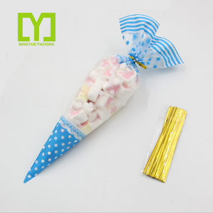 Sacchetti di Plastica Trasparenti a Forma di Cono per <span class=keywords><strong>Dolci</strong></span> di Grado Alimentare, Buste per Popcorn e Pasticceria - Product Image 3