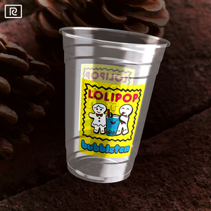 Gobelet à pâtisserie en plastique transparent jetable personnalisé See-box PP avec couvercle plat/dôme 17oz/520cc - Product Image 1