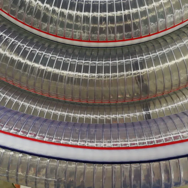 Manguera de succión en espiral reforzada con alambre de acero transparente PVC