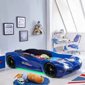 Kind Enkele Junior Bed Jongens Rode Auto Bedden Kids Slaapkamer Meubels Racewagen Bedden