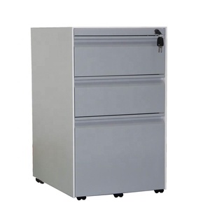 La Oficina se gabinete negro tres cajón archivador con cerradura - Product Image 4