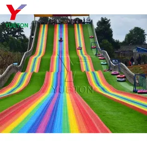 Beliebte Outdoor-Spielplatz Amusement Fun Park Rides Ausrüstung Kunststoff Regenbogen Regenbogen Dry Snow Tubing Slide