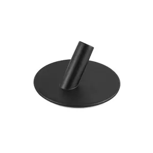 Toallero de Pared Negro, Ganchos Autoadhesivos Cuadrados para Baño, Ganchos de Acero Inoxidable - Product Image 1