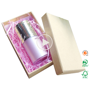 Scatola neutra del regalo amichevole riciclabile all'ingrosso che imballa la scatola rigida d'imballaggio cosmetica con gli schizzi di carta di ammortizzazione - Product Image 1