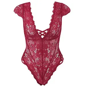 Lynmiss Bodysuit Teddy Dewasa Wanita Dewasa Erotis OEM Terlaris untuk Lingerie Seksi Wanita