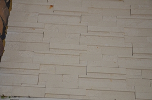 Lastricato split arenaria bianco naturale muro di piastrelle di pietra - Product Image 3