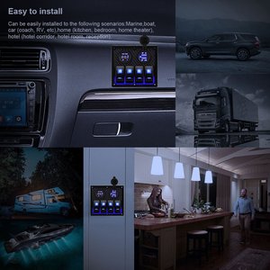 <span class=keywords><strong>Interruptor</strong></span> basculante de 4 bandas de 12V + cargador <span class=keywords><strong>USB</strong></span> dual 3.1A + panel de <span class=keywords><strong>interruptor</strong></span> de voltímetro - Product Image 5