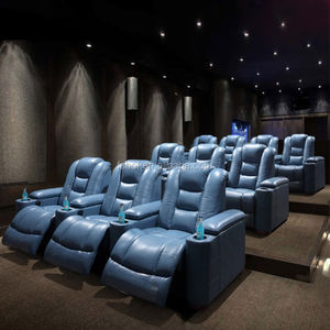 مسرح منزلي مزدوج كرسي كرسي أريكة الاقسام السينما مستلق الأثاث الحديثة أريكة لغرفة المعيشة جلد طبيعي loveseats - Product Image 1