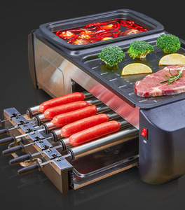 <span class=keywords><strong>Plancha</strong></span> Eléctrica 3 en 1, Parrilla para BBQ y Olla Caliente con Control de Temperatura Ajustable, Antiadherente, 1500W, para Uso Doméstico - Product Image 5