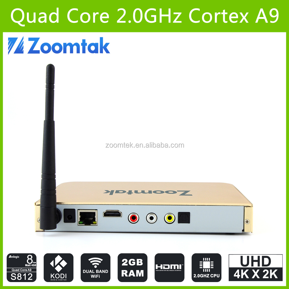 Pas cher Amlogic S812 quad core 2 G RAM android 4.4 xbmc set top box