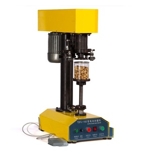 TDFJ 160 electric semi auto can sealer, soda/juice/fish can sealing machine for plastic & metal can