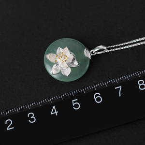 <span class=keywords><strong>Loto</strong></span> divertente gioielli <span class=keywords><strong>di</strong></span> lusso naturale gemma in 925 reale in argento Sterling <span class=keywords><strong>fiore</strong></span> <span class=keywords><strong>di</strong></span> <span class=keywords><strong>loto</strong></span> Design originale ciondoli per donne matrimonio - Product Image 6