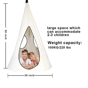 <span class=keywords><strong>Hamac</strong></span> pour enfants, lit-balançoire, nid rond, chaise pivotante, pour usage extérieur et intérieur - Product Image 3