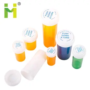 Personalizzare Prescrizione Produttori di Bottiglie Di Plastica Contenitori di Farmacia a Prova di Bambino Berretto Reversibile Fiale Bottiglie di Pillola di Verde