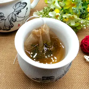 Empty Food Grade Biodegradable Ecru Filter Paper Round Shape Tea Bag