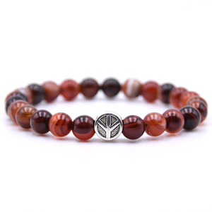Segno di pace Del Braccialetto Classico di Pietra Naturale Braccialetti di Perline Per Le Donne Degli Uomini Migliore Amico 2019 Regalo di Fascino (KB8043) - Product Image 4