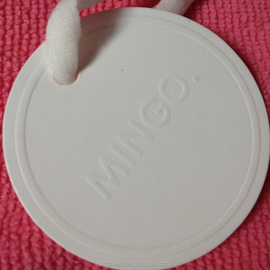 Étiquette volante en papier de logo en relief blanc pur avec corde de fil <span class=keywords><strong>Zpagetti</strong></span> - Product Image 3
