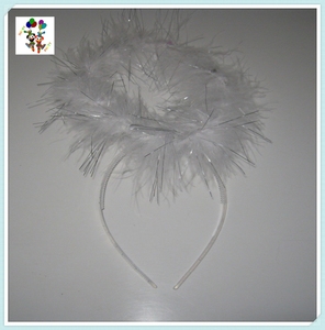 Kids Party Fancy Dress Goedkope White Feather Angel <span class=keywords><strong>Halo</strong></span> Hoofdbanden HPC-1560