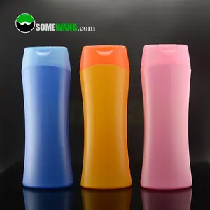 400ml fancy colored HDPE plastic bottle with flip top cap for shampoo & conditioner, 200ml empty plastic hair conditioner bottle