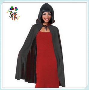 Robe fantaisie gothique pour adulte, <span class=keywords><strong>Cape</strong></span> à capuche, couleur noire, <span class=keywords><strong>Halloween</strong></span>, HPC-0531 - Product Image 2