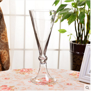 Trumpet <strong>Tall</strong> Stem Wedding Decoration Table Centerpieces Murano <strong>Glass</strong> <strong>Vases</strong> for Flower Arrangement - Product Image 2