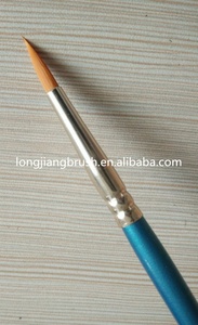 LONGJIANG Set di 12 <span class=keywords><strong>Pennelli</strong></span> Rotondi <span class=keywords><strong>Sintetici</strong></span> <span class=keywords><strong>per</strong></span> <span class=keywords><strong>Acquerello</strong></span> e Acrilico con Manico in Legno e Ghiera in Alluminio, Setole in Nylon - Product Image 4