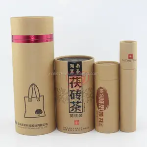 Caja de tubo de cartón de té de papel Kraft Popular