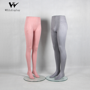 Piernas de maniquí femenino cubiertas de tela de terciopelo rosa de alta calidad para pantalones, exhibición de pantalones, piernas de Maniquí de pie para <span class=keywords><strong>mujer</strong></span> - Product Image 1