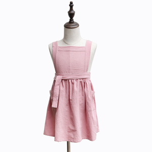 <span class=keywords><strong>Delantal</strong></span> de lino con logotipo personalizado para niños, ropa para el hogar, color <span class=keywords><strong>blanco</strong></span>, rosa, azul claro - Product Image 1