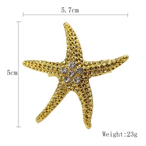 Anelli <span class=keywords><strong>Portatovaglioli</strong></span> a Forma di Stella Marina per Decorazioni Tavola per Feste e Matrimoni con Strass in <span class=keywords><strong>Acciaio</strong></span> Inossidabile Eco-Friendly Design Disponibile - Product Image 3