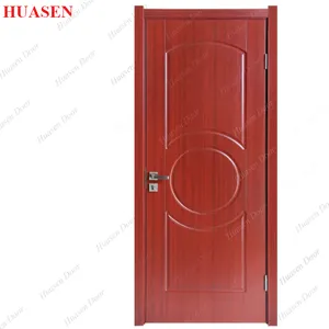 Contemporary Molded Wood Doors Concave Convex MDF Door Oval Pattern