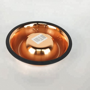 26cm Ankti-Skid Bacia Do Cão do Aço Inoxidável com Ouro Rosa Cobre Terminou - Product Image 6