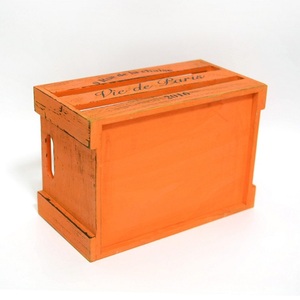 Ensemble de 4 boîtes de rangement en bois rustique campagnard/boîtes en bois décoratives pour porte-plateau - Product Image 4