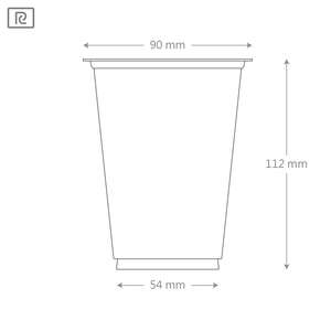 Vaso de plástico desechable de 12oz y 360ml, impresión personalizada, superficie plana, diámetro de 90mm, PP, 1/2/ml - Product Image 4