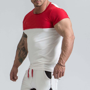 Logo personalizzato Plain Blank uomo Fitness attillato bianco Oem Bodybuilding usura Sport palestra t-shirt - Product Image 5
